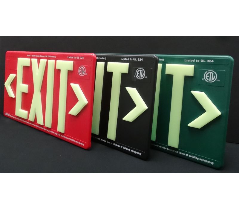 Outdoor-Wet Location Photoluminescent EXIT Signs